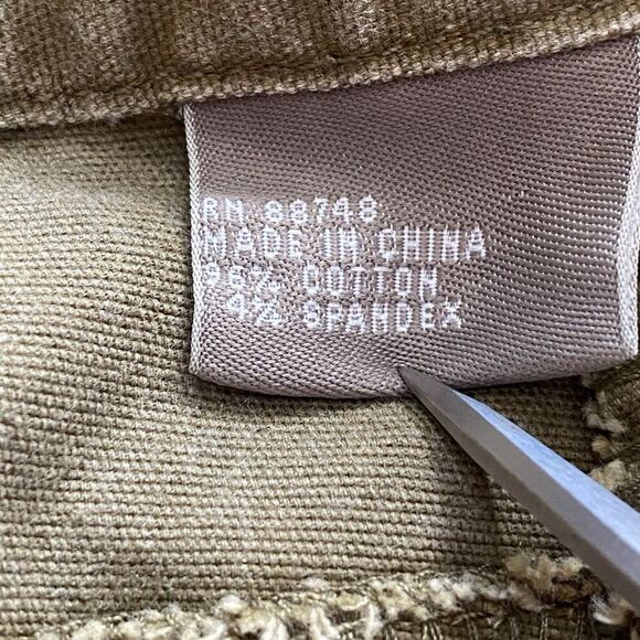 Isabella Bird Women’s 4 Green Canvas Pants Cotton Spandex Straight Leg Casual - Picture 4 of 11